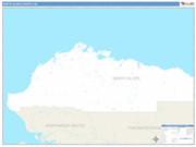 North Slope County Wall Map Color Cast Style